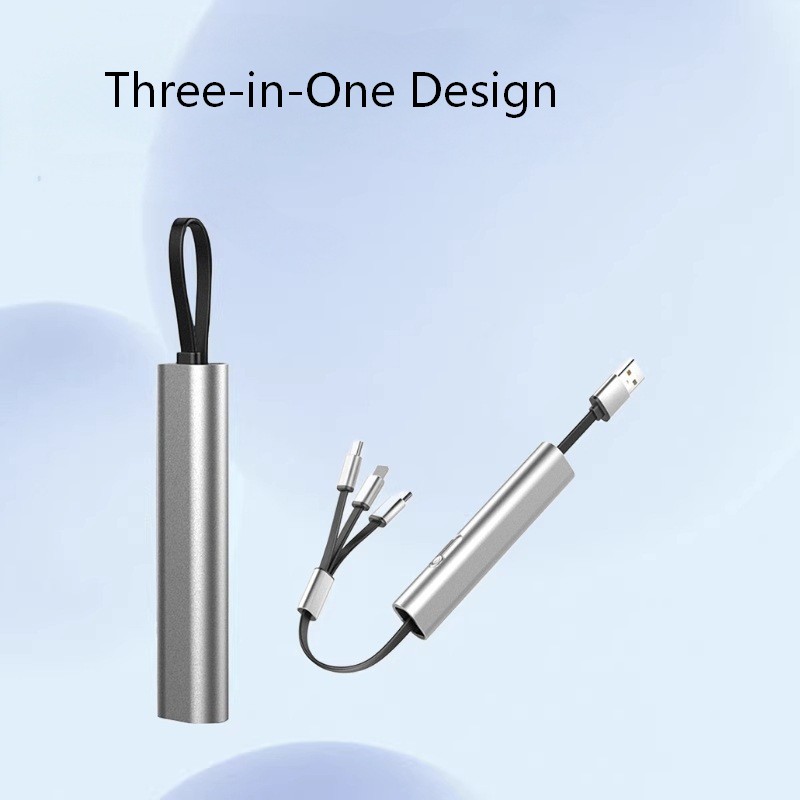 मागे घेण्यायोग्य 3 इन 1 मल्टी USB चार्जिंग केबल